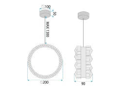 Lámpara Suspendida-Lámpara Toolight LHJ098-CP Gold Dorado