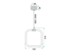 Lámpara Suspendida-Lámpara Toolight LHJ057-CP1 White Blanco