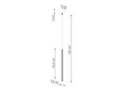 Sollux Lighting Lámpara Suspendida-Lámparas Colgantes Arche Moderno De Acero - 1 Fuentes Luminosas - L.8 X A.120 Cm - Negro