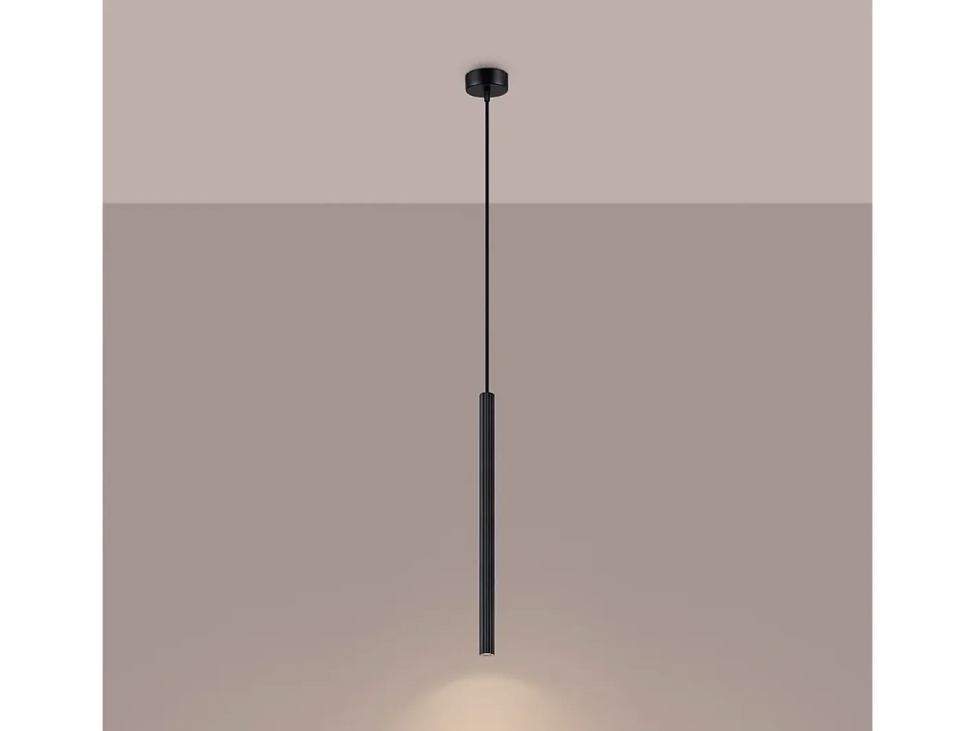 Sollux Lighting Lámpara Suspendida-Lámparas Colgantes Arche Moderno De Acero - 1 Fuentes Luminosas - L.8 X A.120 Cm - Negro