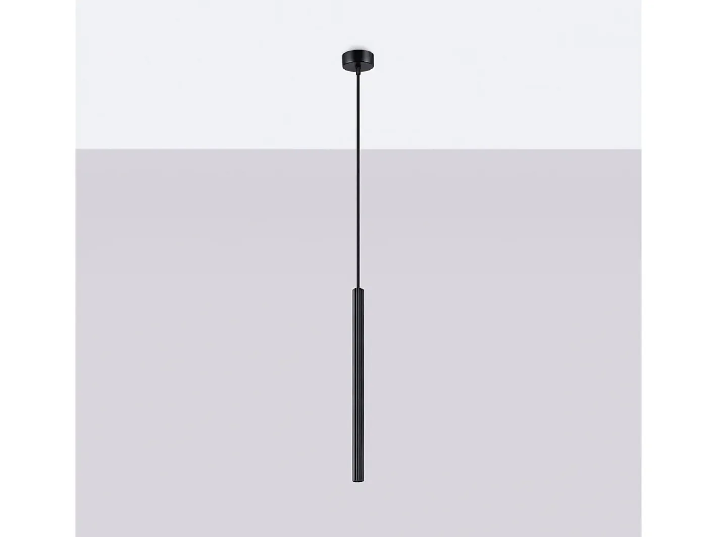 Sollux Lighting Lámpara Suspendida-Lámparas Colgantes Arche Moderno De Acero - 1 Fuentes Luminosas - L.8 X A.120 Cm - Negro