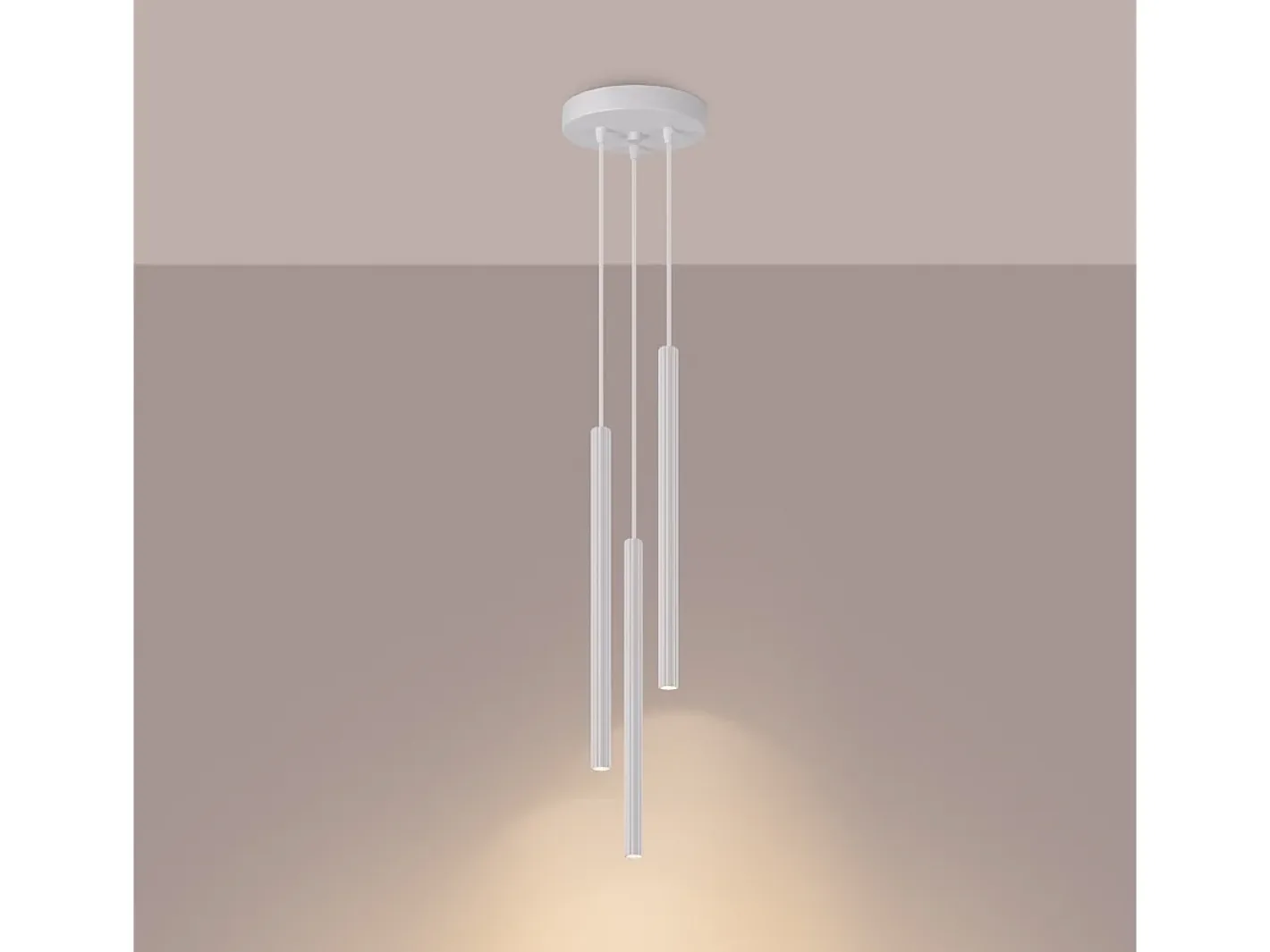 Clearance Sollux Lighting Lámparas Colgantes Arche Moderno De Acero - 3 Fuentes Luminosas - L.20 X A.120 Cm - Blanco