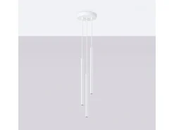 Clearance Sollux Lighting Lámparas Colgantes Arche Moderno De Acero - 3 Fuentes Luminosas - L.20 X A.120 Cm - Blanco