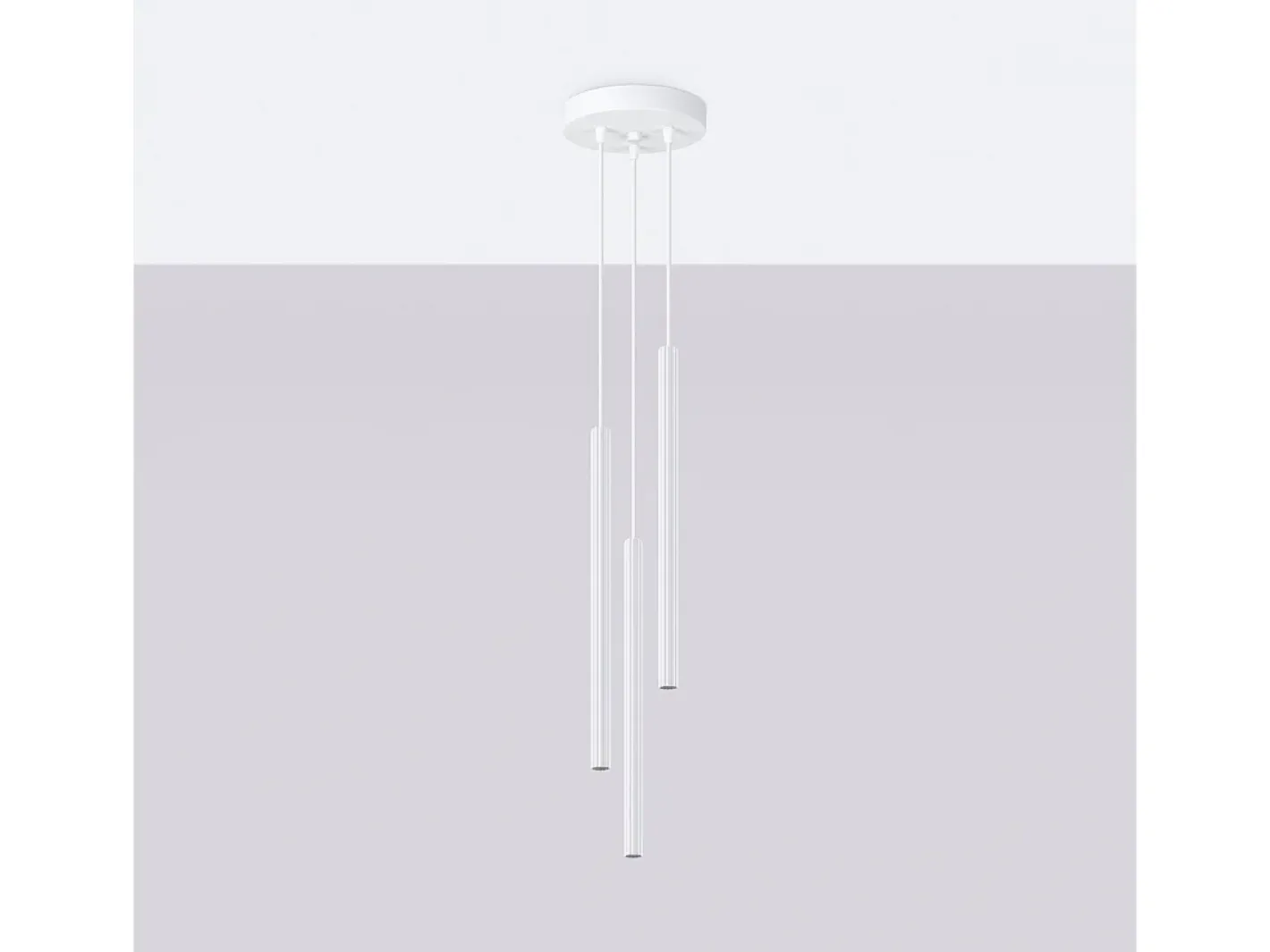 Clearance Sollux Lighting Lámparas Colgantes Arche Moderno De Acero - 3 Fuentes Luminosas - L.20 X A.120 Cm - Blanco