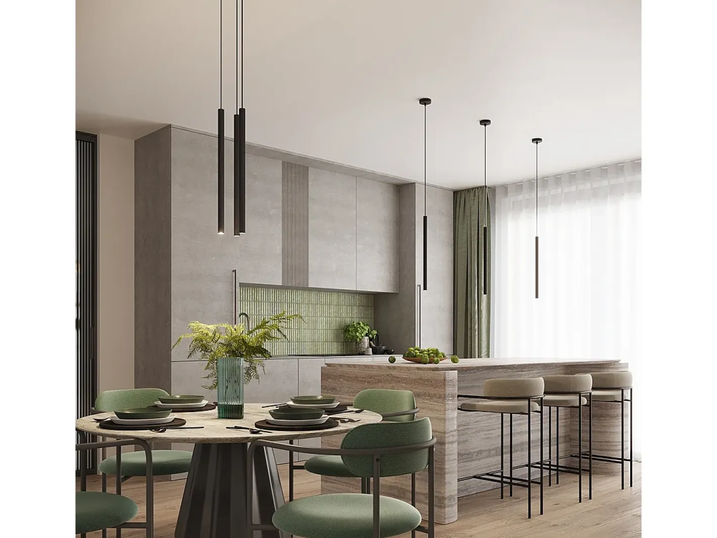 Sollux Lighting Lámpara Suspendida-Lámparas Colgantes Arche Moderno De Acero - 3 Fuentes Luminosas - L.20 X A.120 Cm - Negro