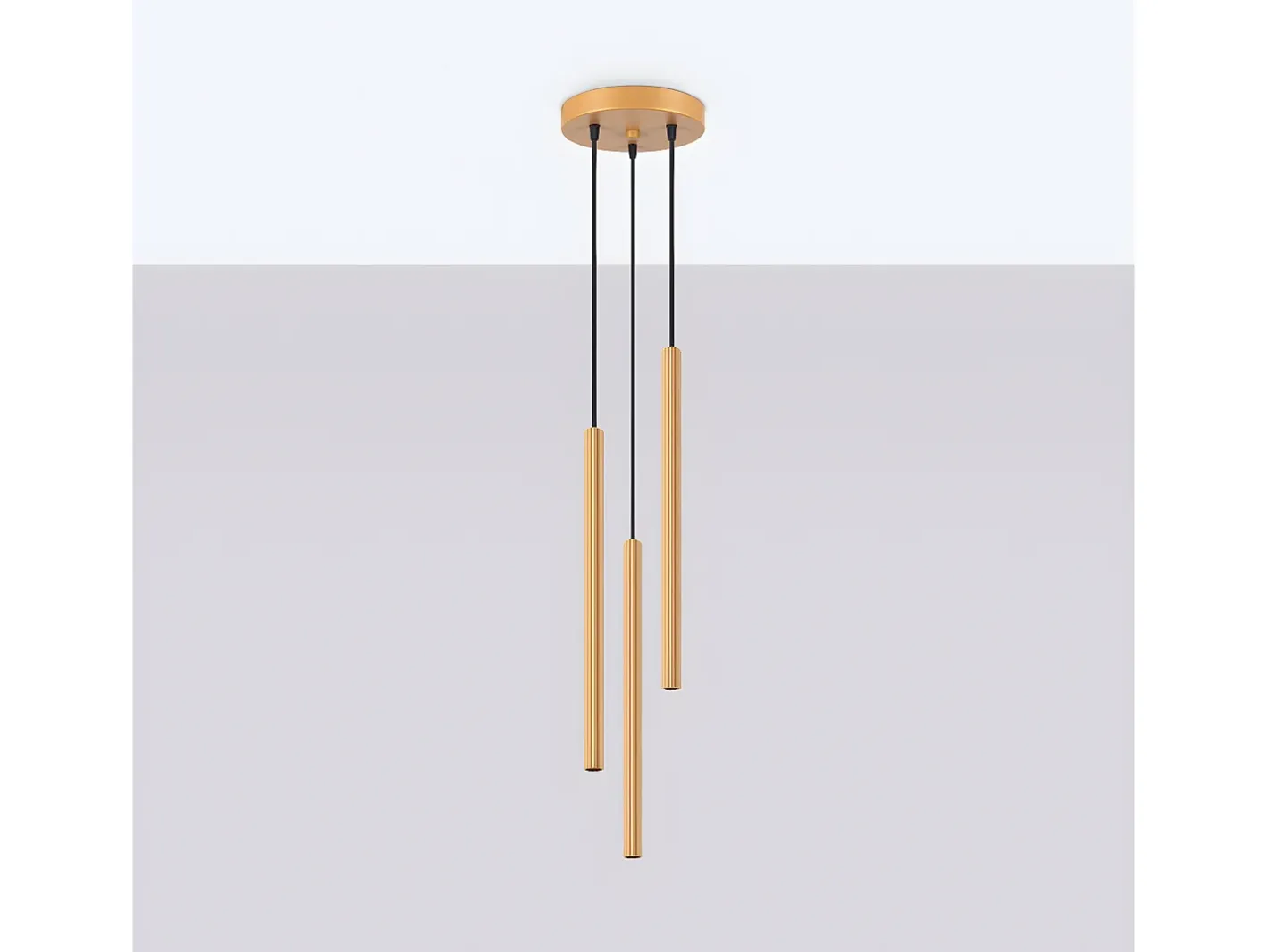 Sollux Lighting Lámparas Colgantes Arche Moderno De Acero - 3 Fuentes Luminosas - L.20 X A.120 Cm - Dorado Best