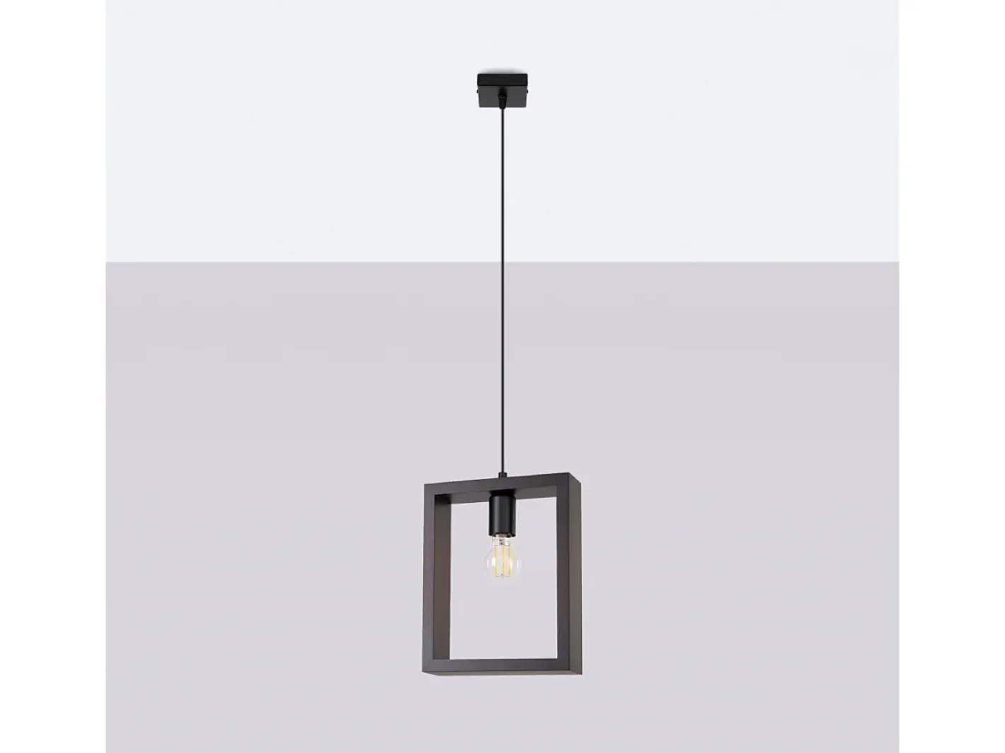 Sollux Lighting Lámparas Colgantes Aries Escandinavo De Acero/Madera - 1 Fuentes Luminosas - L.24 X A.133 Cm - Wengué Negro Hot