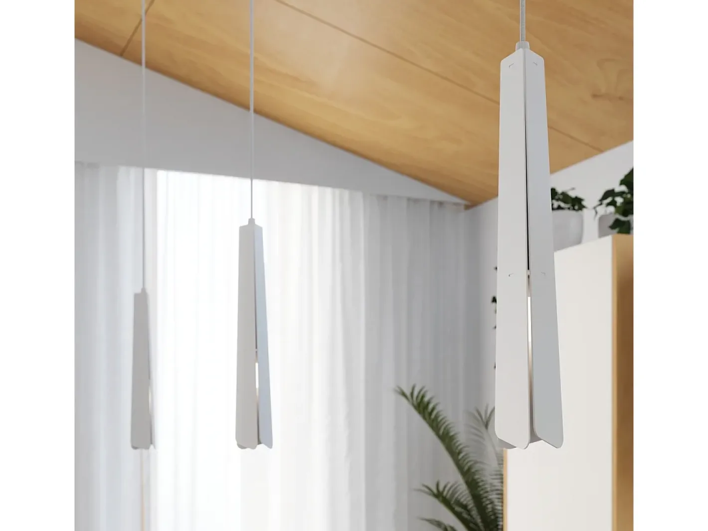 Sollux Lighting Lámparas colgantes Astel escandinavo de acero - 1 fuentes luminosas 4000K - L.8 x A.120 cm - Blanco Clearance