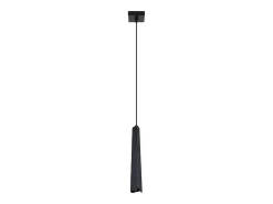 Hot Sollux Lighting Lámparas colgantes Astel escandinavo de acero - 1 fuentes luminosas 4000K - L.8 x A.120 cm - Negro