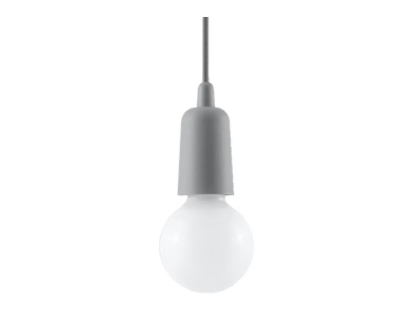 Clearance Sollux Lighting Lámparas colgantes Astis moderno de CLORURO DE POLIVINILO - 1 fuentes luminosas 4000K - L.9 x A.90 cm - Gris