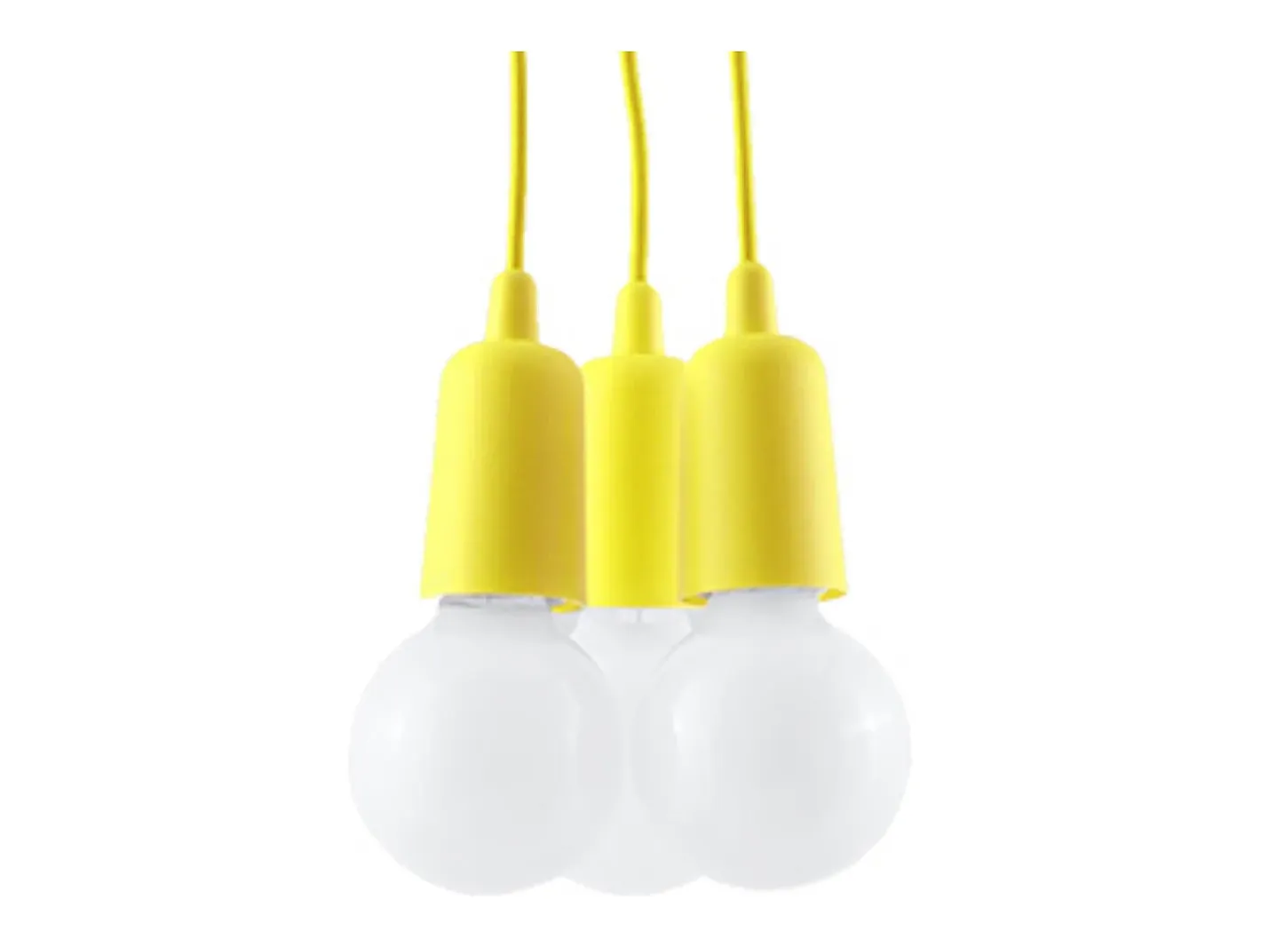 Sollux Lighting Lámpara Suspendida-Lámparas colgantes Astis moderno de CLORURO DE POLIVINILO - 3 fuentes luminosas 4000K - L.15 x A.90 cm - Amarillo