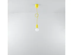 Sollux Lighting Lámparas colgantes Astis moderno de CLORURO DE POLIVINILO - 1 fuentes luminosas 4000K - L.9 x A.90 cm - Amarillo Sale