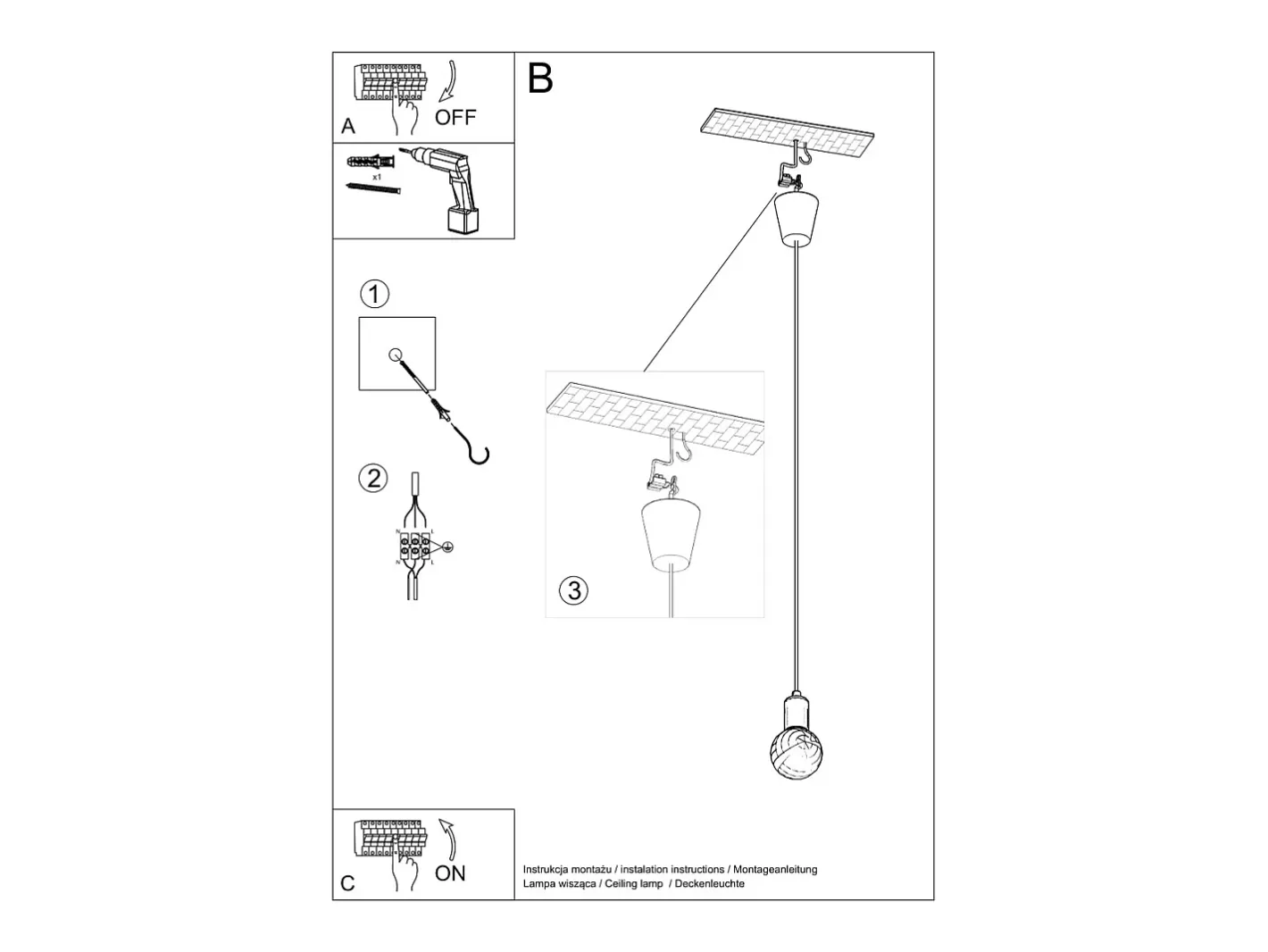 Sollux Lighting Lámparas colgantes Astis moderno de CLORURO DE POLIVINILO - 1 fuentes luminosas 4000K - L.9 x A.90 cm - Verde