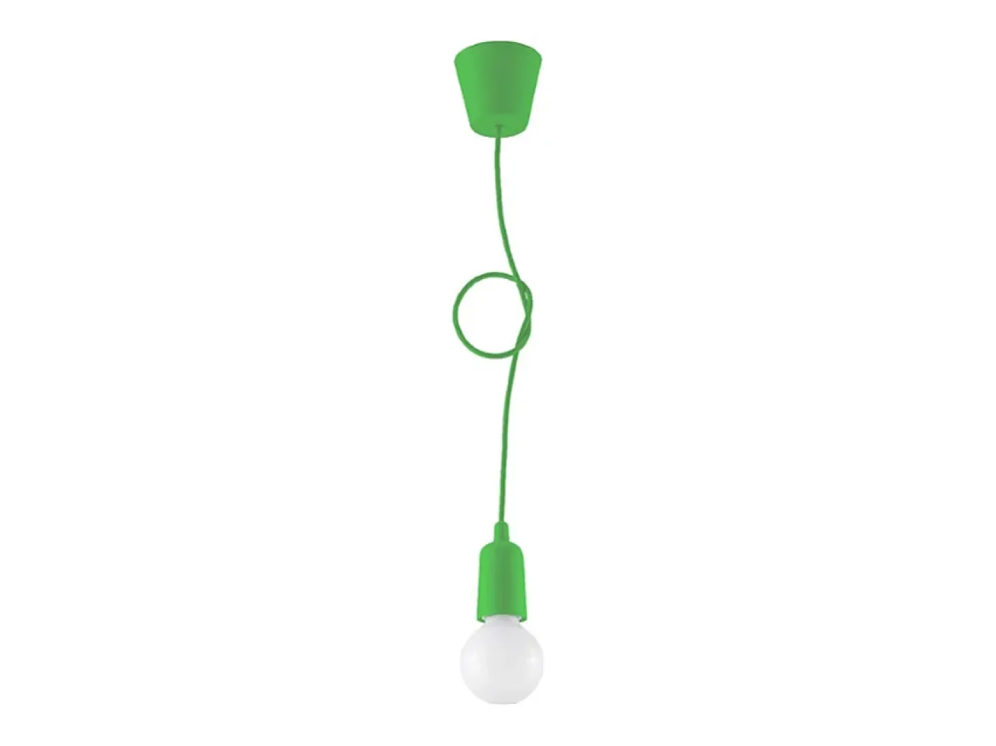 Sollux Lighting Lámparas colgantes Astis moderno de CLORURO DE POLIVINILO - 1 fuentes luminosas 4000K - L.9 x A.90 cm - Verde