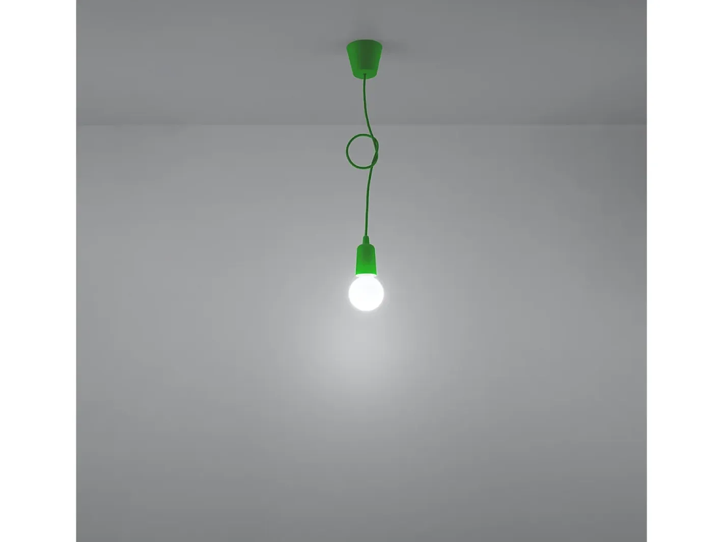 Sollux Lighting Lámparas colgantes Astis moderno de CLORURO DE POLIVINILO - 1 fuentes luminosas 4000K - L.9 x A.90 cm - Verde