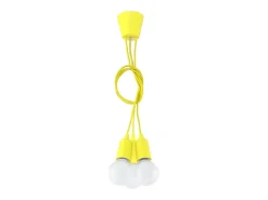 Discount Sollux Lighting Lámparas colgantes Astis moderno de CLORURO DE POLIVINILO - 3 fuentes luminosas 3000K - L.15 x A.90 cm - Amarillo