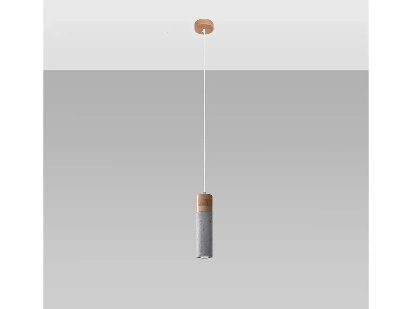 Sollux Lighting Lámparas colgantes Avier industrial de betoNo aplicablerewno - 1 fuentes luminosas 3000K - L.10 x A.120 cm - /madera natural Gris Sale