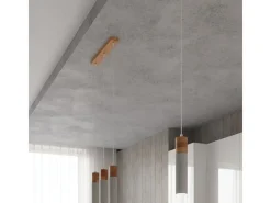 Online Sollux Lighting Lámparas colgantes Avier industrial de betoNo aplicablerewno - 1 fuentes luminosas 4000K - L.10 x A.120 cm - /madera natural Gris