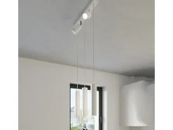 Sollux Lighting Lámpara Suspendida-Lámparas colgantes Briix moderno de acero - 5 fuentes luminosas 4000K - L.45 x A.100 cm - Blanco