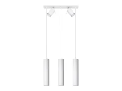 Clearance Sollux Lighting Lámparas colgantes Briix moderno de acero - 5 fuentes luminosas 3000K - L.45 x A.100 cm - Blanco