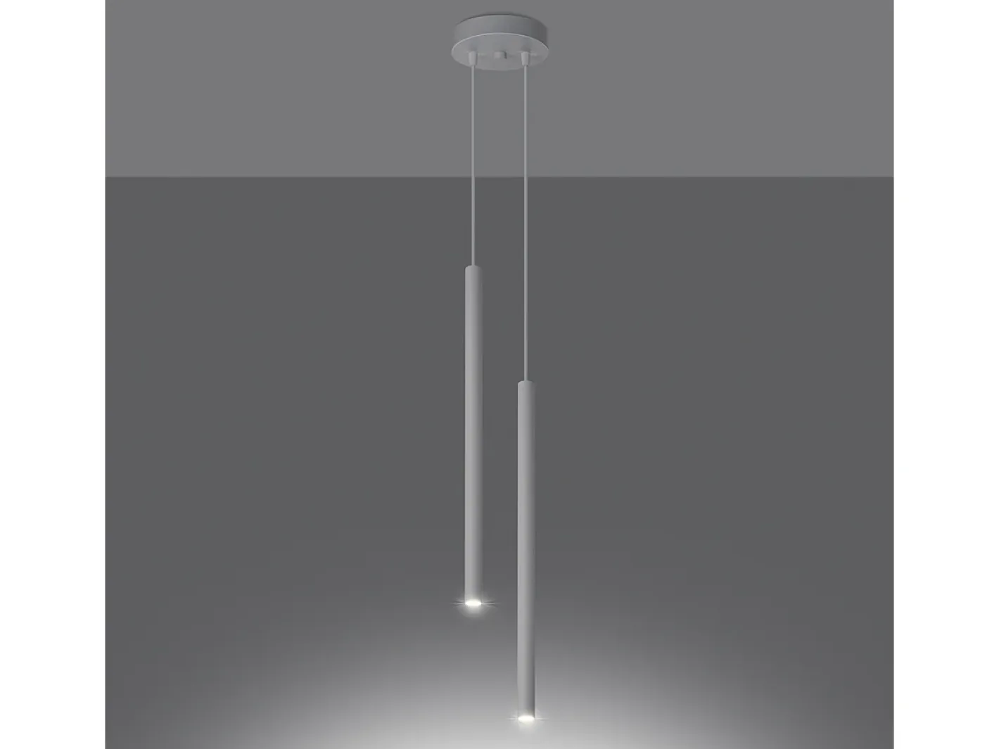 Sollux Lighting Lámparas colgantes Brill moderno de acero - 2 fuentes luminosas 4000K - L.15 x A.118 cm - Blanco Clearance