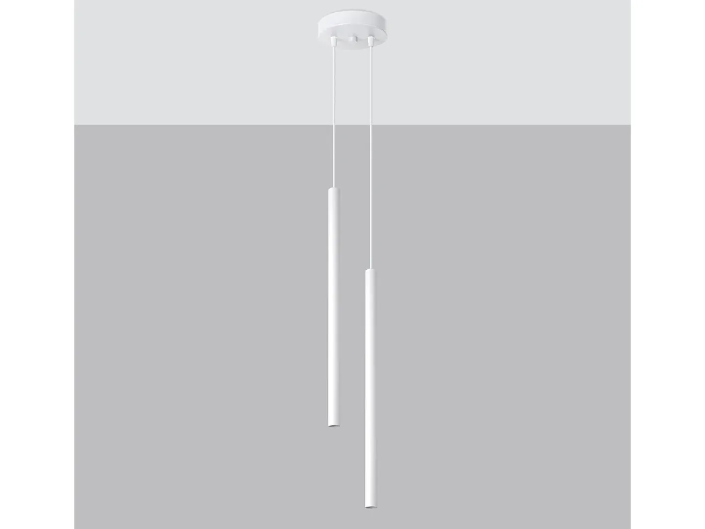 Online Sollux Lighting Lámparas colgantes Brill moderno de acero - 2 fuentes luminosas 3000K - L.15 x A.118 cm - Blanco