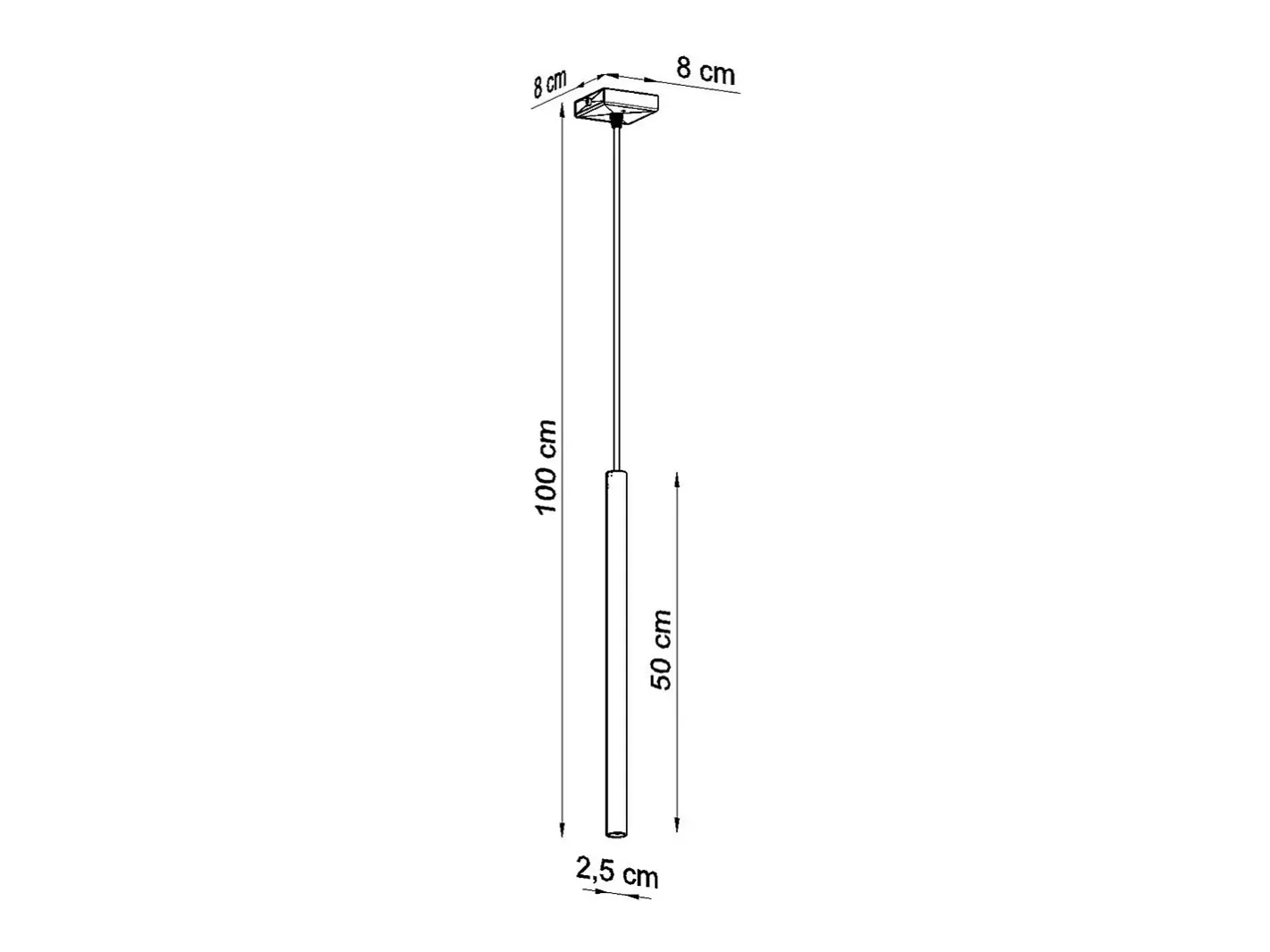 Sollux Lighting Lámparas colgantes Brill moderno de acero - 1 fuentes luminosas 3000K - L.8 x A.100 cm - cromo Gris