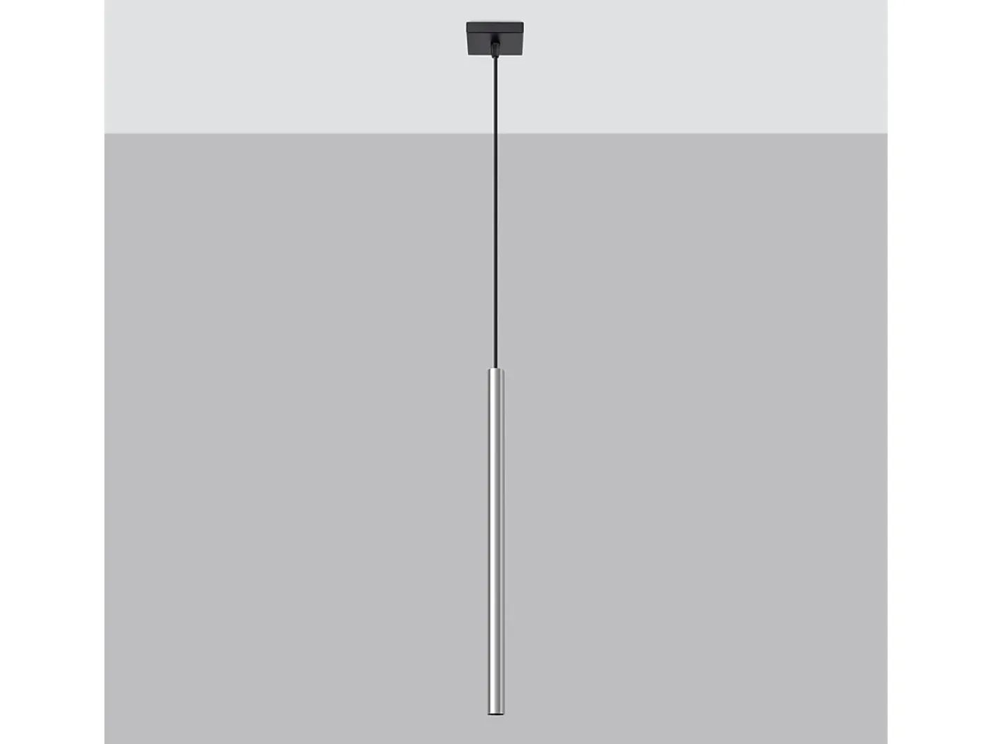 Sollux Lighting Lámparas colgantes Brill moderno de acero - 1 fuentes luminosas 3000K - L.8 x A.100 cm - cromo Gris