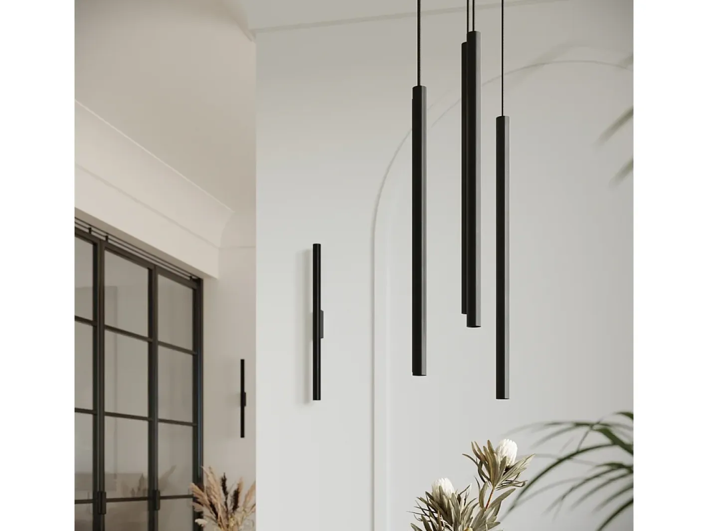 Online Sollux Lighting Lámparas colgantes Brill moderno de acero - 2 fuentes luminosas 3000K - L.15 x A.118 cm - Negro