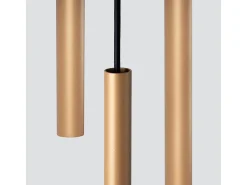 Best Sollux Lighting Lámparas colgantes Brill moderno de acero - 3 fuentes luminosas 4000K - L.20 x A.115 cm - Dorado