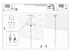 Sollux Lighting Lámparas colgantes Brill moderno de acero - 1 fuentes luminosas 3000K - L.8 x A.100 cm - Negro New