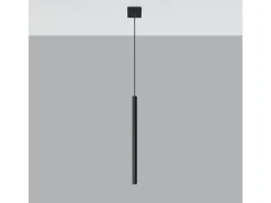 Sollux Lighting Lámparas colgantes Brill moderno de acero - 1 fuentes luminosas 3000K - L.8 x A.100 cm - Negro New