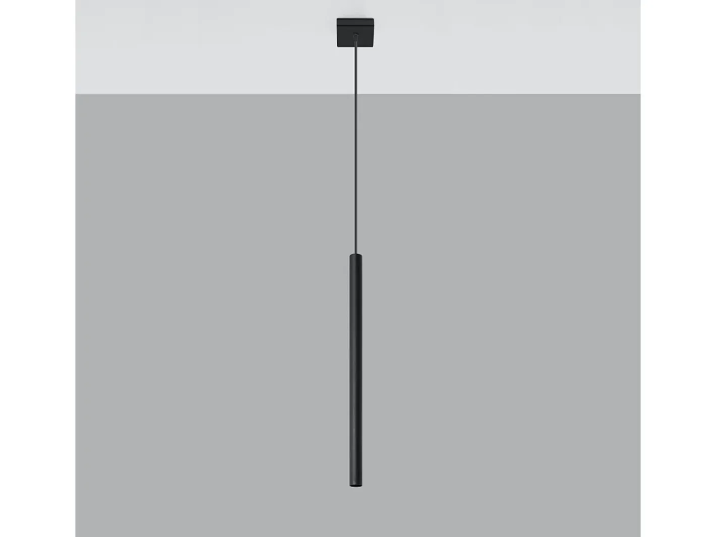 Sollux Lighting Lámparas colgantes Brill moderno de acero - 1 fuentes luminosas 3000K - L.8 x A.100 cm - Negro New