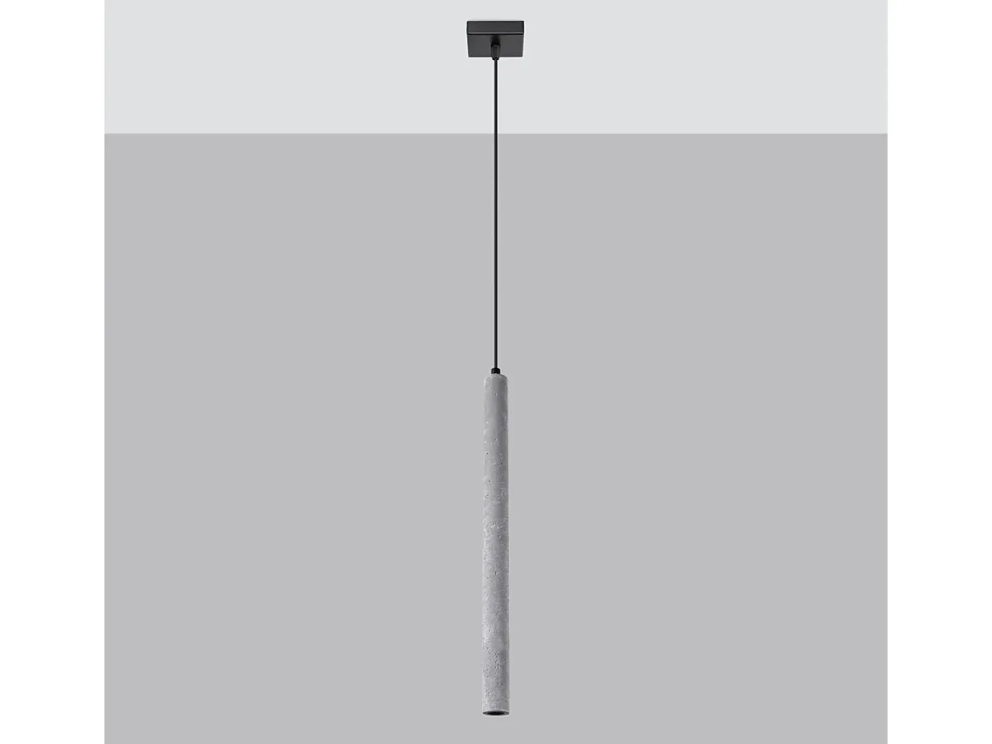 Online Sollux Lighting Lámparas colgantes Brill moderno de concreto - 1 fuentes luminosas 3000K - L.8 x A.120 cm - Gris
