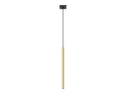 Best Sollux Lighting Lámparas colgantes Brill moderno de acero - 1 fuentes luminosas 4000K - L.8 x A.100 cm - brillo Dorado
