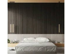 Discount Sollux Lighting Lámparas colgantes Brill moderno de acero/madera - 3 fuentes luminosas 4000K - L.30 x A.110 cm - madera Color natural claro