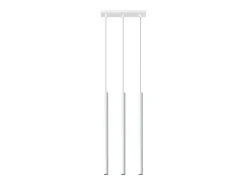 Sollux Lighting Lámpara Suspendida-Lámparas colgantes Brill moderno de acero - 3 fuentes luminosas 4000K - L.30 x A.90 cm - Blanco