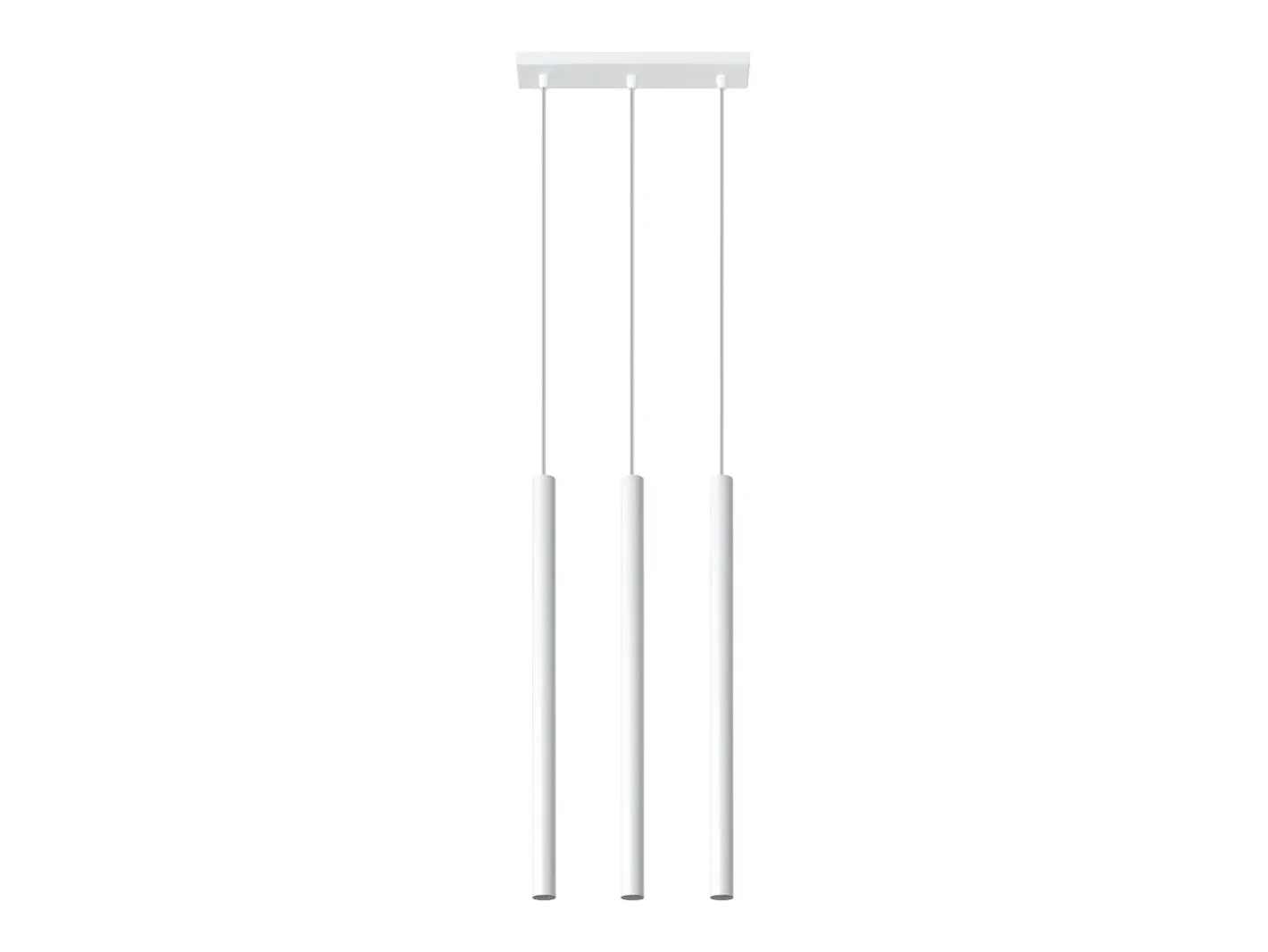 Sollux Lighting Lámpara Suspendida-Lámparas colgantes Brill moderno de acero - 3 fuentes luminosas 4000K - L.30 x A.90 cm - Blanco