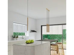 Sollux Lighting Lámparas colgantes Brill moderno de acero - 1 fuentes luminosas 4000K - L.3,5 x A.115 cm - Dorado New