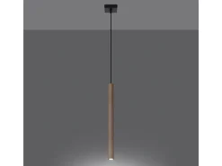 Sollux Lighting Lámparas colgantes Brill moderno de acero/madera - 1 fuentes luminosas 4000K - L.8 x A.120 cm - madera Color natural claro Discount