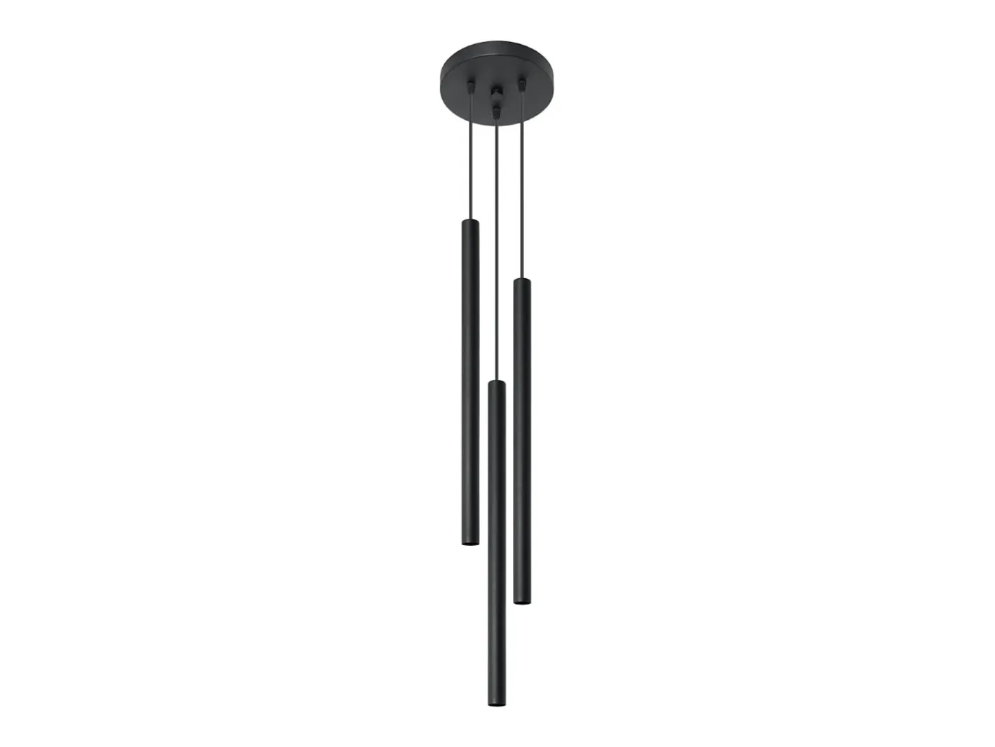 Sollux Lighting Lámparas colgantes Brill moderno de acero - 3 fuentes luminosas 4000K - L.20 x A.90 cm - Negro Clearance