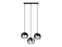 Sale Sollux Lighting Lámparas colgantes Brive moderno de acero - 3 fuentes luminosas 4000K - L.50 x A.117 cm - Negro