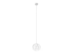 Sollux Lighting Lámpara Suspendida-Lámparas colgantes Brive moderno de acero - 1 fuentes luminosas 3000K - L.16 x A.125 cm - Blanco
