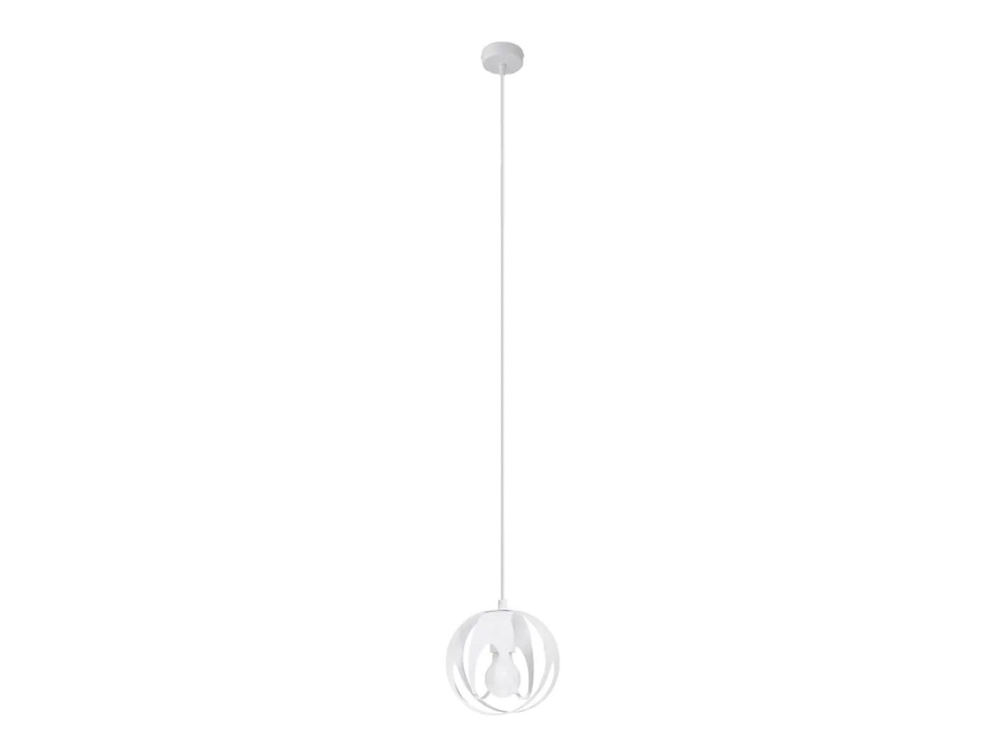 Sollux Lighting Lámpara Suspendida-Lámparas colgantes Brive moderno de acero - 1 fuentes luminosas 3000K - L.16 x A.125 cm - Blanco