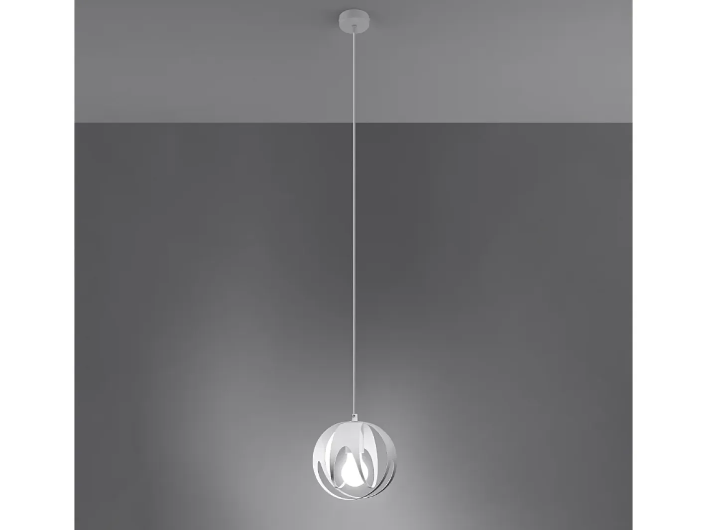 Hot Sollux Lighting Lámparas colgantes Brive moderno de acero - 1 fuentes luminosas 4000K - L.16 x A.125 cm - Blanco