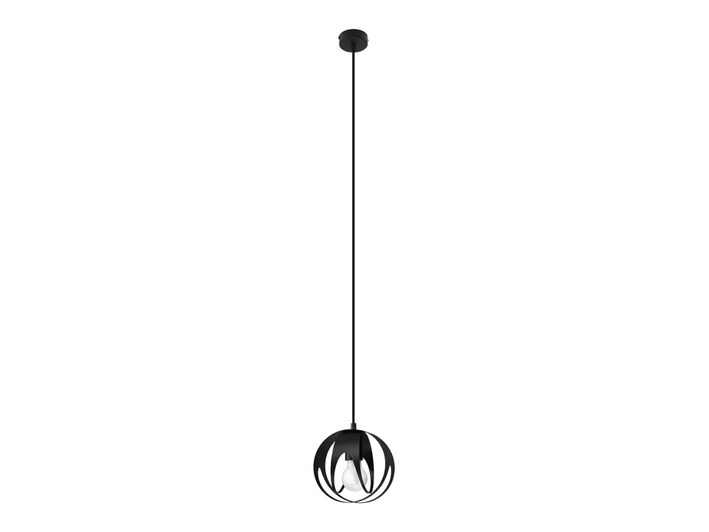 Sollux Lighting Lámpara Suspendida-Lámparas colgantes Brive moderno de acero - 1 fuentes luminosas 4000K - L.16 x A.125 cm - Negro