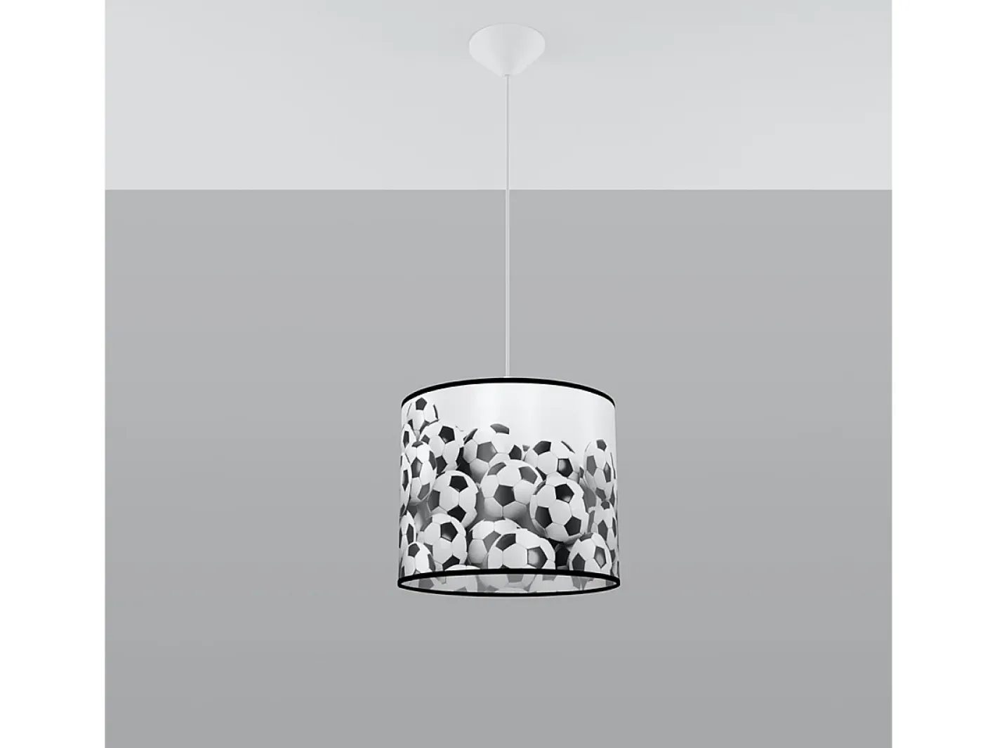 Sollux Lighting Lámparas colgantes Calcio b moderno de CLORURO DE POLIVINILO - 1 fuentes luminosas 3000K - L.30 x A.82 cm - negro Blanco New