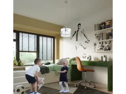 Sollux Lighting Lámparas colgantes Calcio a moderno de CLORURO DE POLIVINILO - 1 fuentes luminosas 3000K - L.30 x A.82 cm - negro Blanco