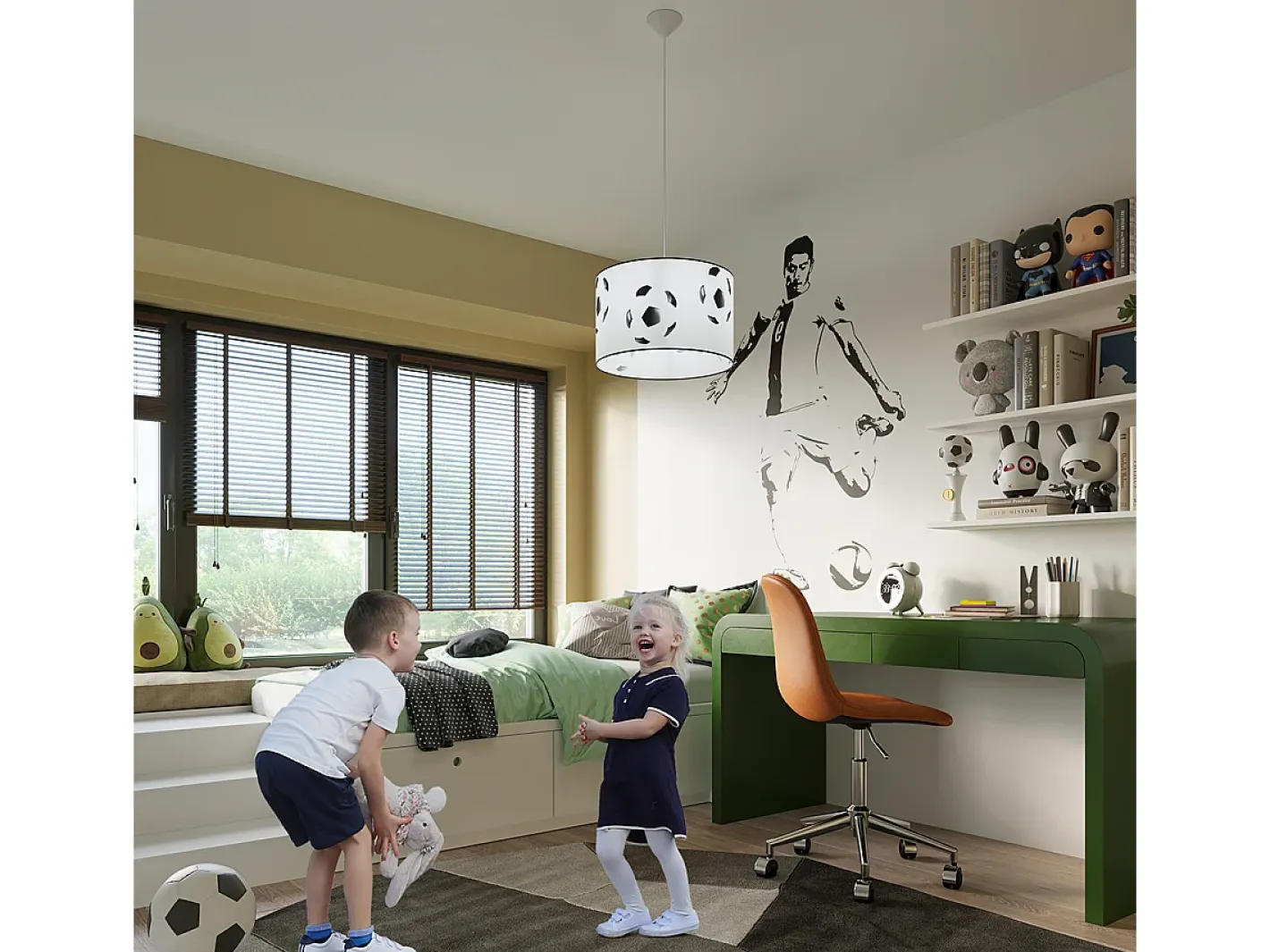 Sollux Lighting Lámpara Suspendida-Lámparas colgantes Calcio a moderno de CLORURO DE POLIVINILO - 1 fuentes luminosas 4000K - L.40 x A.82 cm - negro Blanco