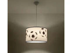 Sollux Lighting Lámpara Suspendida-Lámparas colgantes Calcio a moderno de CLORURO DE POLIVINILO - 1 fuentes luminosas 4000K - L.40 x A.82 cm - negro Blanco